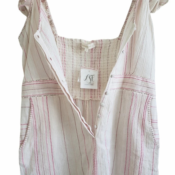 LoveShackFancy Lucy Striped Romper Pink White 'cloud' Size 10 NWT - Picture 6 of 16